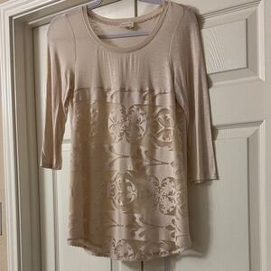 Meadow Rue Cream Patterned Tunic